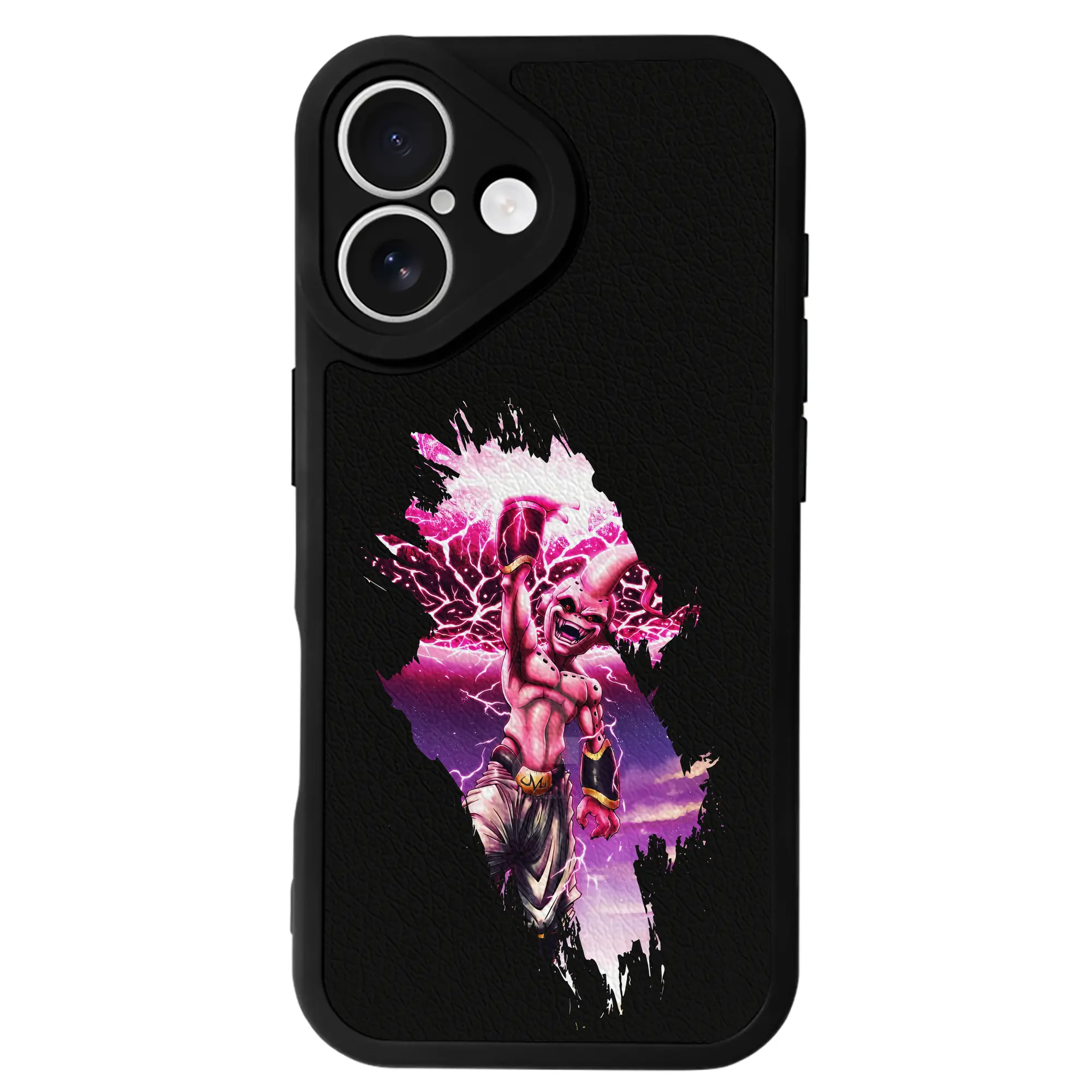 ドラゴンボール グッズ まじん ブウ - IPhone 16シリーズ対応 ・ シリコンスマホケース ・ レザー調 ・ 高精度フィット ・ 耐衝撃 ・ ワイヤレス充電対応 ・ 精密カット